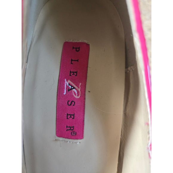 New Pleaser Hot Pink Patent Pointed Toe Stiletto Pumps Heels Women Size 9 Formal - Picture 4 of 7